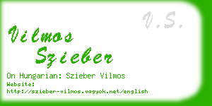 vilmos szieber business card